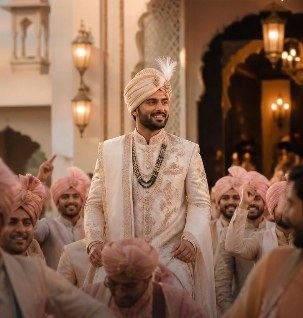 Baraat groom sherwani with safa