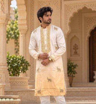 Engagement achkan look